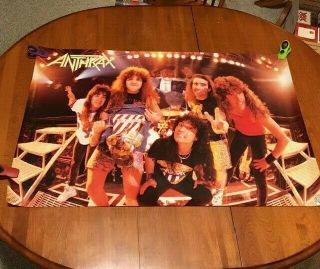 Vintage Anthrax Rock Band Poster From 1987 Size 22x34