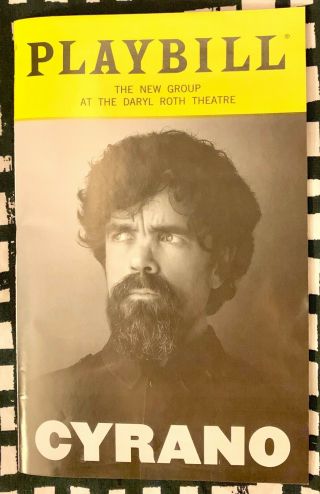 Cyrano Musical Nyc Playbill,  W/ Peter Dinklage,  Music By The National