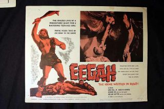 Eegah The Name Written In Blood Vintage Horror Movie Lobby Card 11 " X14 " 1962