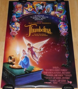 Thumbelina 1994 Rolled Ds 1 Sheet Movie Poster Don Bluth Barry Manilow