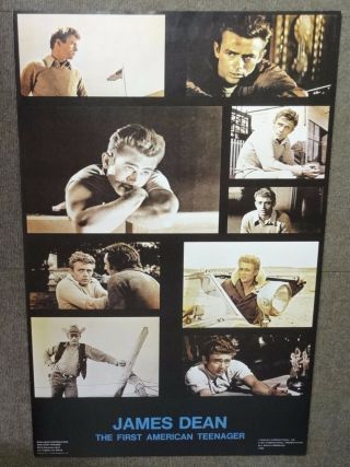 James Dean First American Teenager Poster 34 X 22 1978 Pop Culture