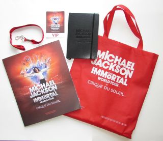 Michael Jackson Immortal World Tour Cirque Du Soleil Vip Swag Bag Program Vegas