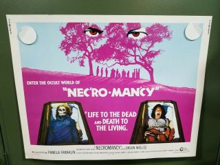 1972 Necromancy Half Sheet Poster Orson Welles,  Pamela Franklin Horror