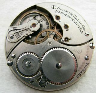 Antique 16s Illinois Grade 601 11 Jewel Open Face Pocket Watch Movement Parts