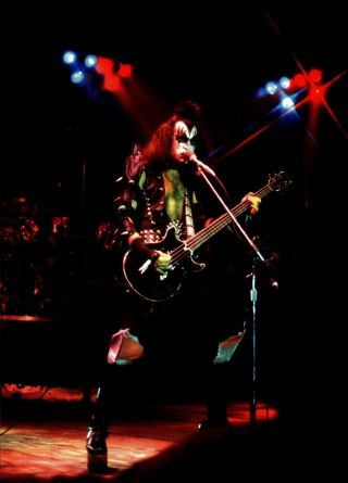 Kiss 1974 Live Concert Shot Poster Gene Simmons Print 24x36 Alive Era