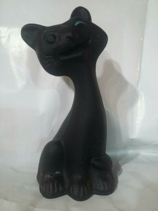 Tiffin Grotesque Or Alley Cat Black Satin Art Deco Vtg 6.  5 "