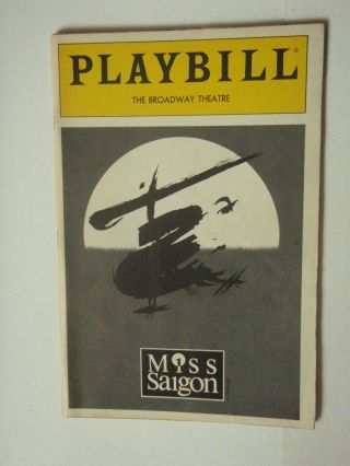 Miss Saigon Playbill 1991 Broadway Cast Salonga Pryce