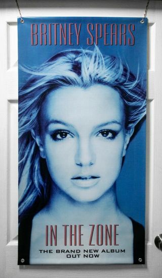 Britney Spears " In The Zone " Vinyl Banner (100 X 50) Poster Album Promo 2004