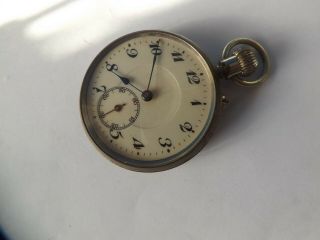 A Vintage Plated Cased Open Face Pocket Watch