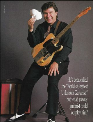 Danny Gatton Circa 1989 With Vintage Fender Telecaster Guitar Pin - Up Photo Print