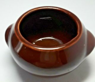 Vintage Mccoy Heinz Miniature Bean Pot Brown Glaze Tiny Small Planter Vase 2 " X3 "