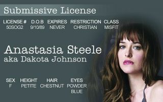 Anastasia Steele Dakota Johnson 50 Shades Of Grey Control Freak Drivers License