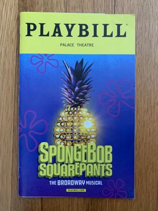 Spongebob Squarepants The Broadway Musical Cast Playbill