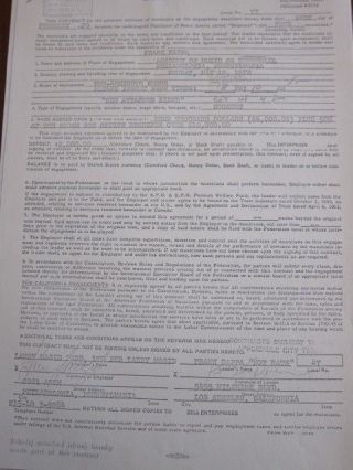 Frank Zappa Mothers Of Invention Concert Contract 1970 Philadelphia Acad Music