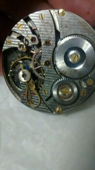 Vintage Illinois Springfield Pocket Watch Movement 19 Jewel 