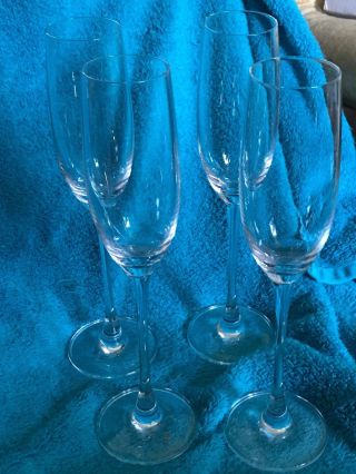 Set Of 3 Lenox Crystal 10 " Champagne Flutes In The Tuscany Classics Pat.  Sh