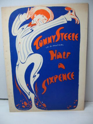 Vintage Half A Sixpence Souvenir Theater Program Playbill - Tommy Steele