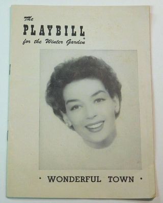 Wonderful Town 1953 Winter Garden Theatre Playbill Rosalind Russell Edith Adams