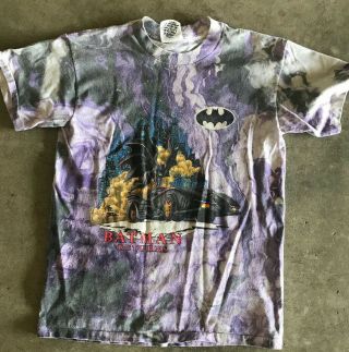 Batman Returns 1992 Dc Comics Vintage Childs Large T - Shirt Tim Burton