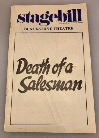 Stagebill Blackstone Theatre Death Of A Salesman Dustin Hoffman Chicago 1 1984