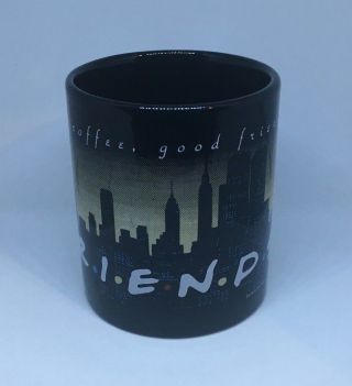 Vintage 1995 Friends Tv Show Coffee Mug - Black York City Skyline