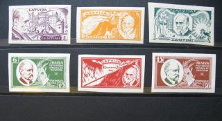 1930 Latvia Stamps,  Lettland Briefmarken,  Rainis Fund.  - Mi.  153/8 B,  Sc.  B66/71