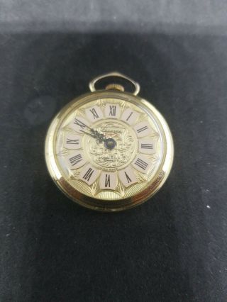 Vintage Pocketwatch Lucerne Durastar Antimagnetic Ladys Pocket Watch White Face