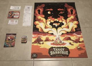 Mcdonalds Limited Edition Rick And Morty Szechuan Sauce And Bbq Poster W Receipt