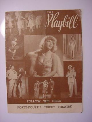 Playbill January 7 1945 Follow The Girl Gertrude Niesen Jackie Gleason