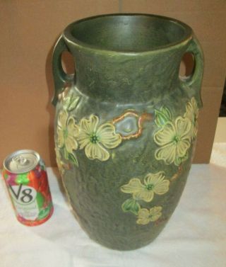 Roseville Pottery Dogwood I Textured 12 Inch Double Handled Vase 305 - 12