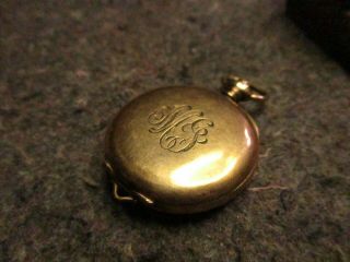 VINTAGE WOMAN ' S POCKET WATCH CASE - ONLY/REGINA WARRANTED N.  A.  W.  CO.  20 YEARS/GOLD 3