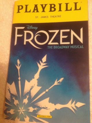 Frozen Playbill St.  James Theatre Broadway Nyc Disney April 2018