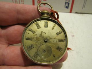 Vintage M J Tobias Liverpool Pocket Watch Key Wind W/key For Parts/repair