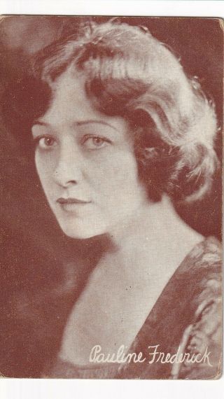 Pauline Frederick - Hollywood Silent Movie Star 1920s Arcade/exhibit Postcard