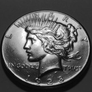 1928 - P Peace Silver Dollar Choice Bu 2 King Of The Peace Dollars