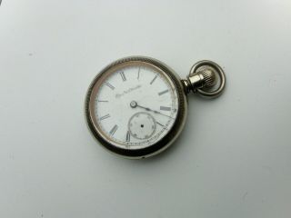 Pocket Watch Elgin 18 - S,  (1890) 7 Jewel As Running For Several Hrs.
