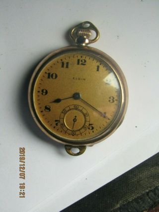 Vintage Elgin Pocket Watch Gold Filled Or Parts/repair 34