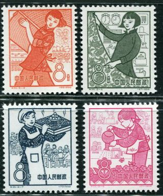 China 1959 1st Anniversary of People ' s Communes MNGAI NH VF/XF Complete Set 3