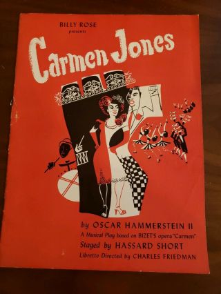 Carmen Jones Buck And Bubbles,  Cozy Cole 1945 Program Souvenir Book Broadway.