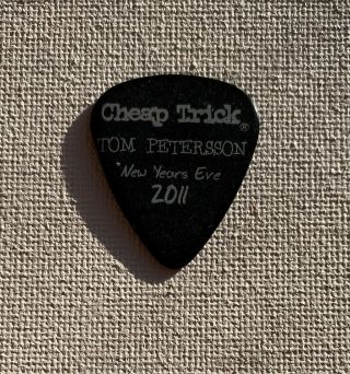 Trick Tom Petersson Years Eve 2011 Guitar Pick St.  Petersburg Fl Black