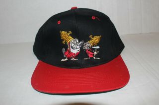 Vtg Ren And Stimpy Snapback Cap Fire Hydants Nickelodeon Embroidered Needle Hat