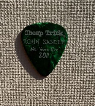 Trick Robin Zander Years Eve 2011 Guitar Pick St.  Petersburg Fl Green