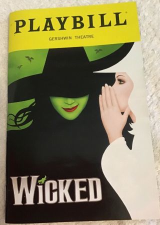 Playbill Wicked Gershwin Theatre Nyc Broadway