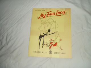 Antique 1961 Souvenir Program Book,  " My Fair Lady " Theater Royal