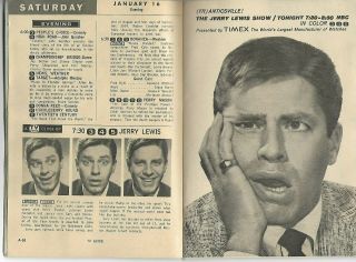 TV GUIDE Jan.  16 - 22,  1960 Cliff Arquette,  Jerry Lewis 3