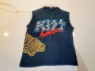 Kiss Official Vintage Animalize Us Tour T Shirt Vest Gene Simmons Aucoin Promo