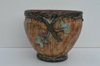 Rare Antique Weller Warwick Matte Glazed Arts Crafts Pottery Jardiniere Planter