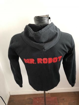 Small Zip Front Hoodie With Pouch Pockets Showcase Tv Mr.  Robot