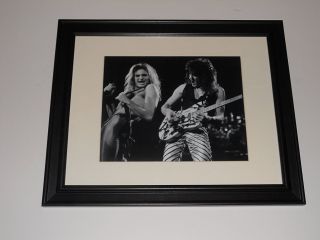 Eddie Van Halen / David Lee Roth 1979 Van Halen Tour With Guitar Framed 14 " X17 "