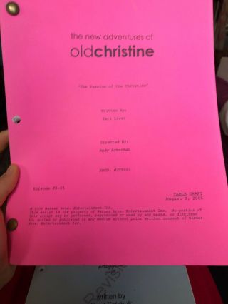‘the Adventures Of Old Christine’ Tv Script - “the Passion Of The Christine”